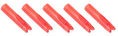 VGEBY 50 Pezzi freccia nock, Portatile freccia nock Inserto Accessorio tiro con L'Arco Coda per 6mm Albero(Rosso) Cocche Frecce