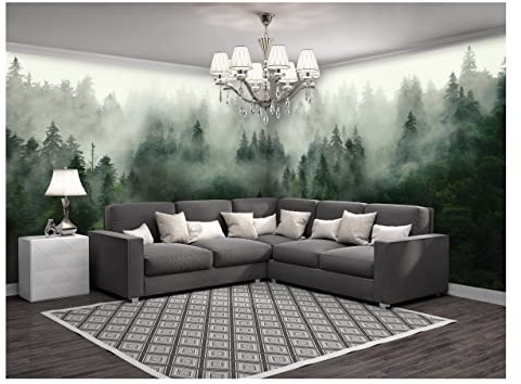 WallArena Vlies Fototapete, Wald, 624x219cm | Fototapeten - Tapeten - für Wohnzimmer Schlafzimmer - Vliestapete Wandtapete Tapete 3D Effekt- inkl. Kleister