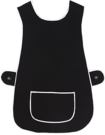 LINEN CLOSET Womens Tabards with Pockets for Men Ladies Cleaning Catering Chef Kitchen Aprons Unisex Hygea Tabard Apron Work Tabards