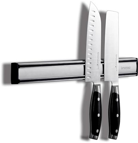 linoroso Magnetischer Messerhalter, robuster Aluminium-Magnet-Messerhalter für die Wand als Messerleiste, Messerhalter, magnetisches Werkzeug, Küchenutensilien und Heim-Organizer, 43 cm