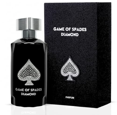 Jo Milano Game of Spades Diamond Parfum Spray | 3.4 oz (100ml) | Vanilla, Fruity, Amber, Sweet, Musky Scent | Long Lasting Fragrance for Men and Women (Unisex)