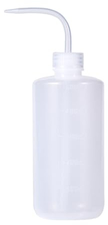 yuwqqoajv Bottiglia per Il Lavaggio a Goccia con Tubo Lungo a Bocca Stretta Durevole e affidabile per la Pulizia delle Ciglia per Tatuaggi Bocca a Punta Stretta, 500 ml