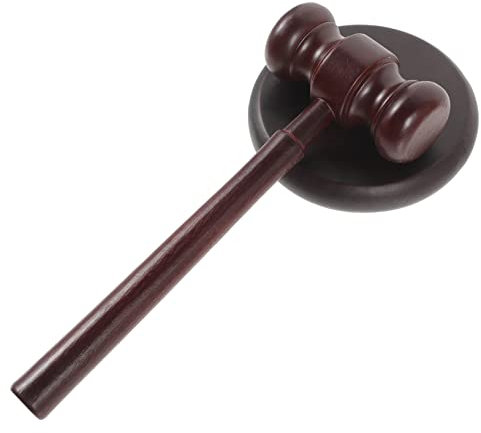 Tofficu Judge Hammer Toy Wooden Hammer for Auction Judge's Court Judge Auction Wooden for Boys and Girls Solicitor