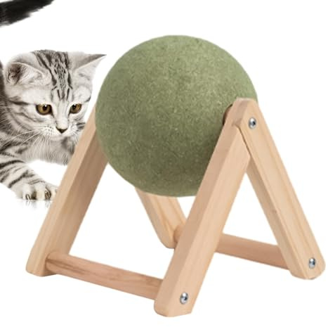Katzenminze Ballspender – Langlebiger Ball zur Behandlung von Katzenminze, Bodenroller für Katzenminze | Bequemes nachfüllbares Spielzeug mit Katzenminze-Kugel, essbares Gras Spielzeug