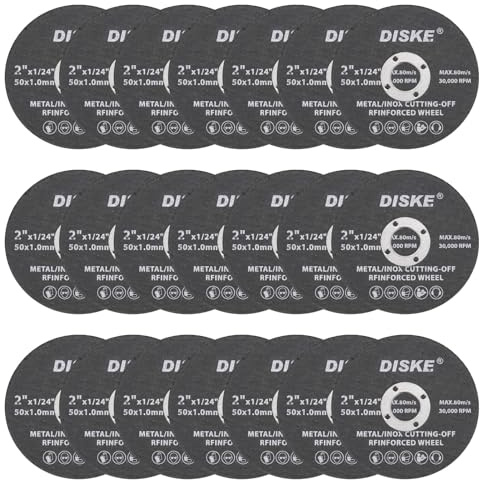 sourcing map 25pcs Cut Off Wheels 2 x 1/32 x 3/8 Ultra Thin Cut-Off Wheels rotary tool Cutting Discs General Metal Cutting Disc for Stainless Steel Cast Iron Copper, Black