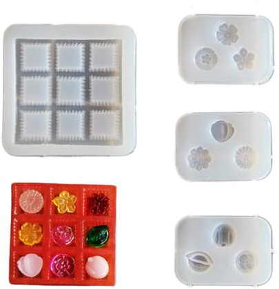 LXJLXD Silikonformen, Miniatur-Backform-Set, Silikonformen für einzigartige Miniaturgebäck, Ornamente und Kunstkreationen