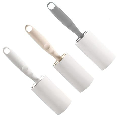 TOGEVAL 2piezas Papel Adhesivo para Rodillo Quitapelusas Reemplazo Portátil para Ropa y Pantalones Blanco