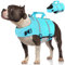 AOFITEE Hundeschwimmweste Mittel, Verstellbar Schwimmweste Hund Rettungsweste Mit Griff, Ripstop Reflektierende Hunde Schwimmweste Hohe Flotation Dog Life Jacket für Kleine & Mittlere Hunde