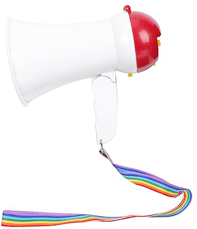 YARNOW Mégaphone Portable Léger en Abs Amplificateur de Son 5w, Voix Claire, Design Unique et Sophistiqué, pour Arts du Spectacle et Discours