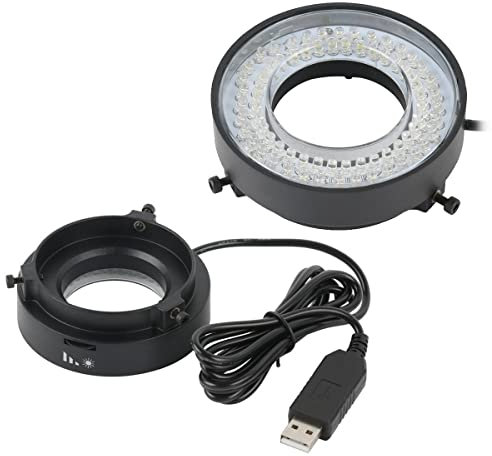 Mikroskop 72LED einstellbares Ringlicht Mikroskop Lichtquelle Illuminator Lampe for Industrie Video Stereo Mikroskop Objektiv Kamera Lupe USB 0-100%