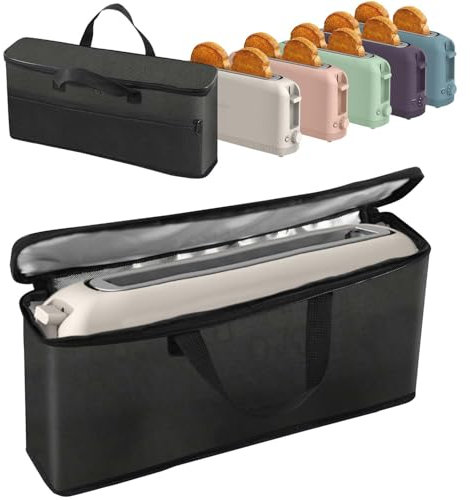 NUENSS-ROR Carrying Bag for Bella 2 Slice Slim Toaster, Portable Outdoor Toaster Travel Carrier Bag Case for Bella, Waterproof & Heat-Resistant 2 Slice Bread Maker Bag with Aluminum Foil Lining