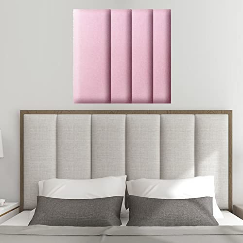 Tête de lit rembourrée en cuir Coussin de lecture King Size Coussin de dossier pour la maison, la chambre à coucher, l'hôtel, le bureau, les têtes de lit murales, rose, 49,8 x 19,8 cm, 9 panneaux