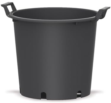 Genérico Maceta Exterior Grande de 30L - 40×33 cm para Huerto Urbano, Árboles Jovenes, Hortalizas, Planteles, Plantas Trepadoras y Cultivo Indoor Outdoor - Plastico HDPE - Color Negro