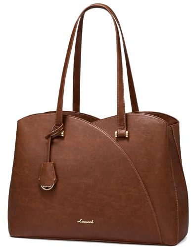 LOVEVOOK Handtasche Damen, 15,6 Zoll Laptop Shopper Tasche Arbeitstasche | PU Leder Handbags for Women, Groß Schultertasche Lehrertasche Tote Bag Bürotasche für Arbeit Business Uni Schule