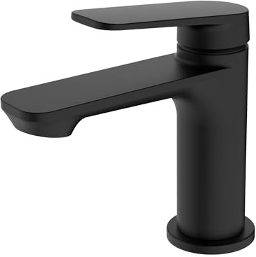 BELZ Grifo Mezclador Lavabo Negro Cartucho Cerámico Monomando Ahorro Agua