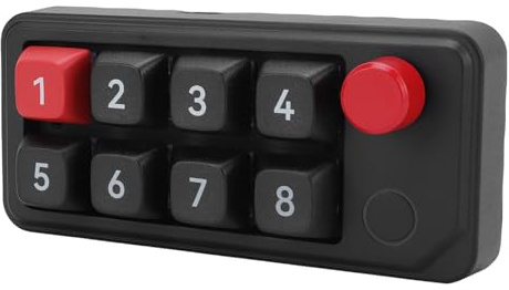 Lazmin112 Pavé Numérique, Filaire USB-C, Remplaçable à Chaud, avec Touche De Changement De Couche, Pavé Mécanique Programmable avec Macros, Raccourcis Personnalisables avec Molette (Black)