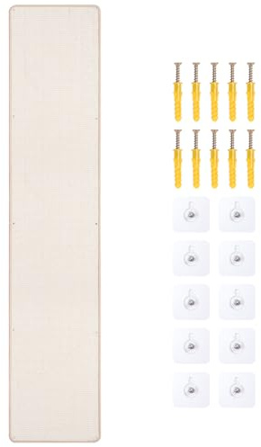 Novelfun 1 Stück Weiß Sisal Kratzmatte 40x200CM Kratzschutz für Wand Sofa | Natürliches Sisal, Abriebfestigkeit, geringer Faserausfall, schützt Wände, Sofa und Möbel, einfach absaugen und abwischen