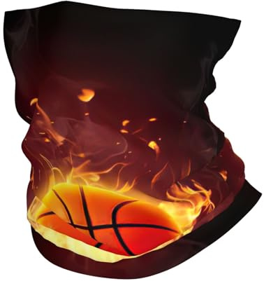 Calentador de cuello con estampado de baloncesto, ultrasuave, elástico, para invierno, para hombres y mujeres