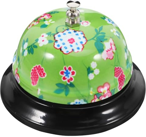 LOPUNER Sonnette de Service Imprimée Motif Floral, Cloche D’appel Pratique pour Restaurant et Bar, Cloche de Réception à Son Puissant, Accessoire Bureau Multifonction pour Style Aléatoire
