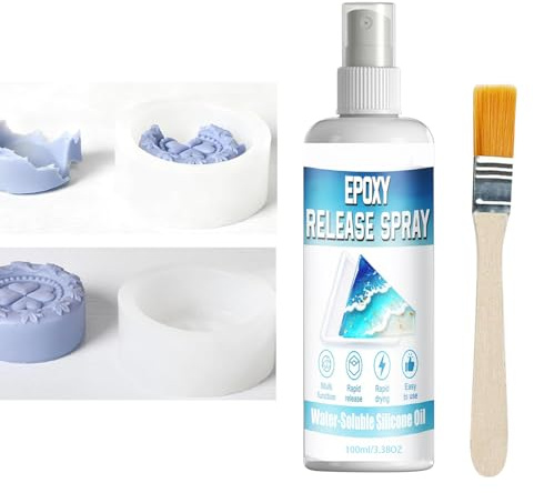 Spray desprendible para silicona – Eliminación antiadherente de 100 ml | Ccante epoxi reduce la fricción durante el desprendimiento epoxi – Spray despegante, botes para