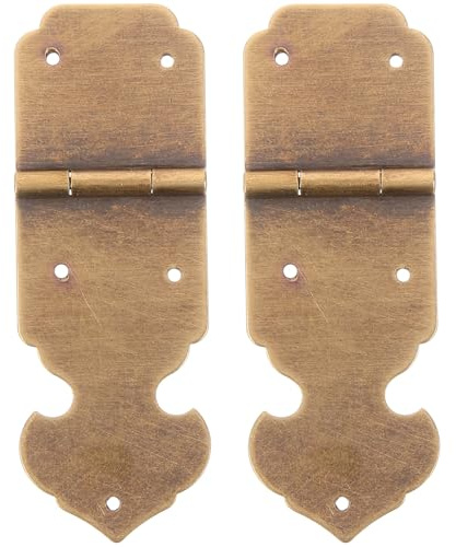 Cabilock Cerniere in Bronzo Antico 2 Pezzi per Mobili e Portagioie, Ferramenta per Armadietti e Scatole di Legno, Cerniere Decorative per Porte d'Epoca Apertura Scorrevole e Stile Vintage
