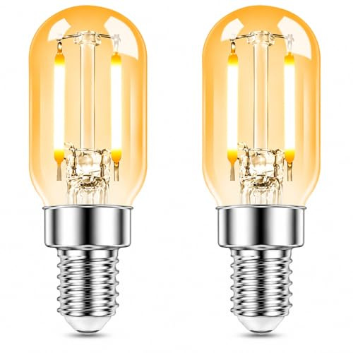 GBLY E14 LED Warmweiss Glühbirne:2er Pack T22 Vintage LED Lampen 2W Retro