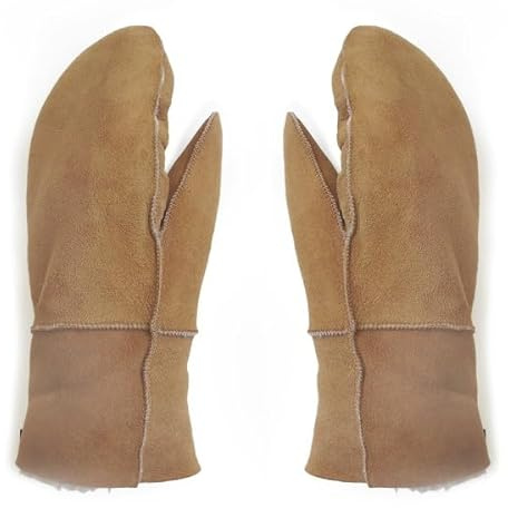 Sonia Originelli Fausthandschuhe aus Echtleder und Lammfell Schaffell warm und kuschelig