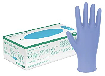 B. Braun VASCO Nitril blue Untersuchungshandschuhe Gr.S, Wasserresistent, Chemikalienbest??ndig, Gro? , Blau