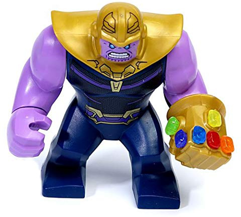 LEGO Thanos Minifigure with Gauntlet and 6 Infinity Stones from Infinity War