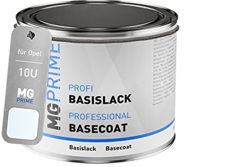 MG PRIME Autolack Dose für Opel 10U / 10L 474 Casablanca White 0,5L | Casablanca Weiss, Basislack, Literware, spritzfertig