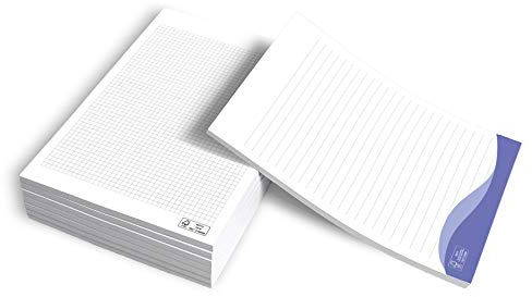 Blocco Note A4 da 50 fogli 80gr - CONF. da 8 BLOCCHI - Block Notes con logo aziendale, gommati in testa, quaderno per scrivere appunti (A4 (21x29,7 cm))