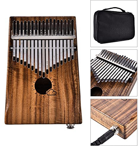 YXSH 17 Tasten Daumenklavier Akazienholz Schutzhülle Tune Hammer Tragbares Handgemachtes Musikinstrument Für Kinder Erwachsene Anfänger Profis