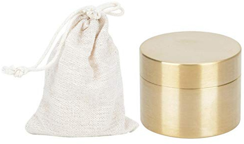 Pillendose aus Messing,staubdichter Mini-Pillenbehälter aus Messing, wasserdichte runde Messingbox für den Außenbereich, versiegelter Schmuckbehälter aus Metall für Outdoor-Sportarten(Small)