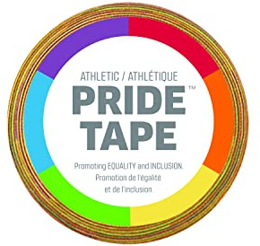 Pride Tape Awareness - Multipurpose Cotton Blend Grip for Hockey Stick Blade and Handle Protector, Baseball Bat, Lacrosse, Equipment, Cycling, Gear, Athletic Tape & Sports 24mm x 18m - Rainbow