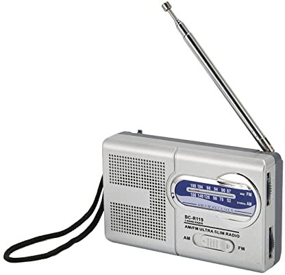 Portable Radio, AM FM Transistor Radio with Headphone Jack, Built in Bass Speaker, Free Switching and Listening, Long Battery Life, Pocket Radio for Gift, Elder, Home