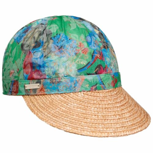 Seeberger Viasela Strohcap Sonnencap Damencap Sonnenvisor Strohvisor Damen - mit Schirm, Schirm Frühling-Sommer Sommer