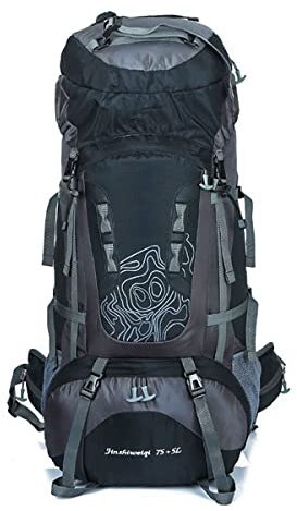 KLZUOPT Wanderrucksack 80L Großer Outdoor-Rucksack Wasserdicht Unisex Nylon Reisetaschen Camping Wandern Klettern Rucksäcke Wasserdichter Rucksack Sporttasche (Color : Green)