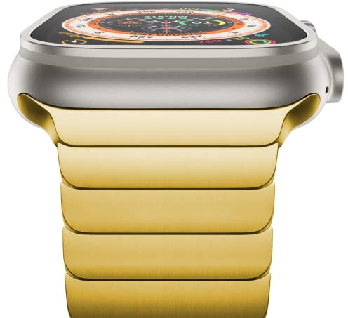 NewWays 49mm 46mm 45mm 44mm 42mm(Serie 3 2 1) Kompatibel mit Apple Watch Armband,Edelstahl Gliederarmband Ersatzarmbänder Geeignet für iWatch Ultra 3 2 1,Series 11/10/9/8/7/6/5/4/3/2/1/SE