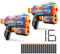 Pistola XSHOT Skins Flux Sonic Robotnik - Sonic il Riccio con 16 dardi, ricarica facile, dardi con tecnologia a sacca d'aria, pistola giocattolo gommapiuma per bambini (2 Pistola, 16 Dardi)