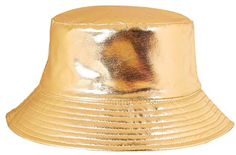 MILAKOO Wasserdichter Eimer Hut Punk Hip Hop Hologramm Metallic Eimer Hut Wasserdichter Regenhut für Unisex