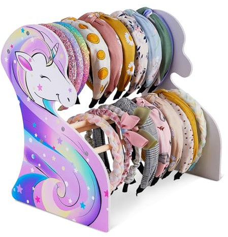 Unicorn Castle Doppelschichtiger Haarreif Ständer Haargummi Aufbewahrung Haarschmuck Kinder Headband Holder Organizer