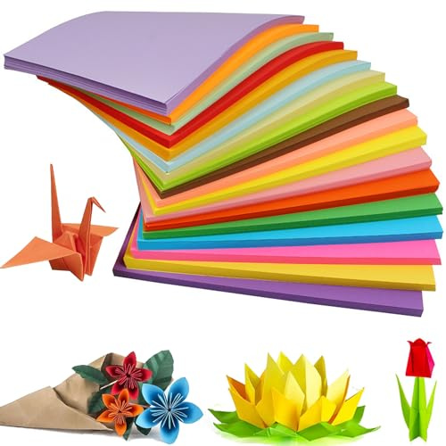 100 ark färgat papper A4 – Cezmkio 70 gsm färgat A4-papper blandade i 20 färger handgjorda kopieringspapper pastellpapper för gör-det-själv-konst och färgglada projekt origami-papper (100)