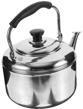 LIFKOME Bouilloire Cuisine En Acier Inoxydable 4l Compatible Cuisinière à Induction Résistance Rapide Chauffe-eau Domestique Et Salon De Thé