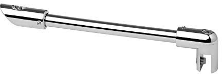 Barre de stabilisation pour douche/kit de barre d'appui verre/mur 45° Ø12mm 500mm / Barre ronde pour paroi de douche (surface chromée)