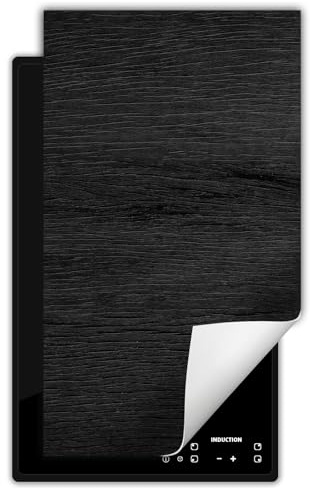 DarHaus Copertura Tappetino Piano Induzione 30x52 cm Cucina Coprifornelli Protezione per Piano Induzione - nero - legno