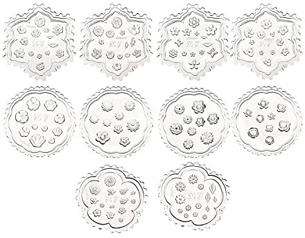 Grendly 10 Stück Blumen-Modelliermasse, Mini-Harz, Polymer-Ton, Ausstechformen, kleine Blumen, Gänseblümchen, Ton, Kieselgel-Ton