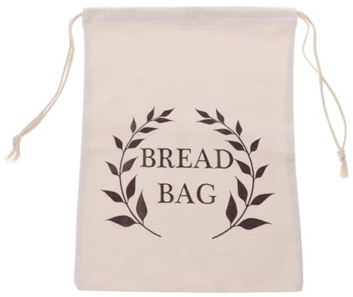 ABOOFAN Linen Bread Bags, Homemade French Bread Bags s Storage Container Reusable Drawstring Unbleached Artisan Container for Wrapping Camping