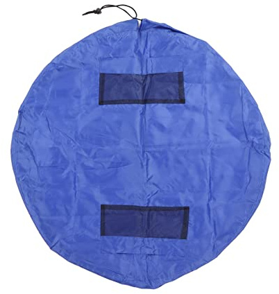 ANKROYU Spielzeugmatten-Aufbewahrungstasche, Polyester-Spielzeug-Aufbewahrungstasche, Kordelzug-Matten-Aufbewahrungstasche, wasserdichte Spielzeug-Aufbewahrungstaschenmatte für (Blau)