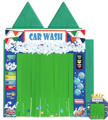 DLOREUK Play Panel for Kids Play Couch Foam Sofa Childrens Home Play Modular Couch (Sofa not Included) - Car Wash - Set of 2 (Entrance & Exit)