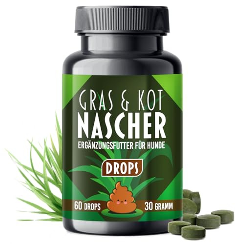 Saint Nutrition® Gras + Kotfresser Leckerlis für Hunde | bei Sodbrennen & Magen Darm nach Fressen von Kot – Verdauungssnacks für Hund – bessere Verdauung